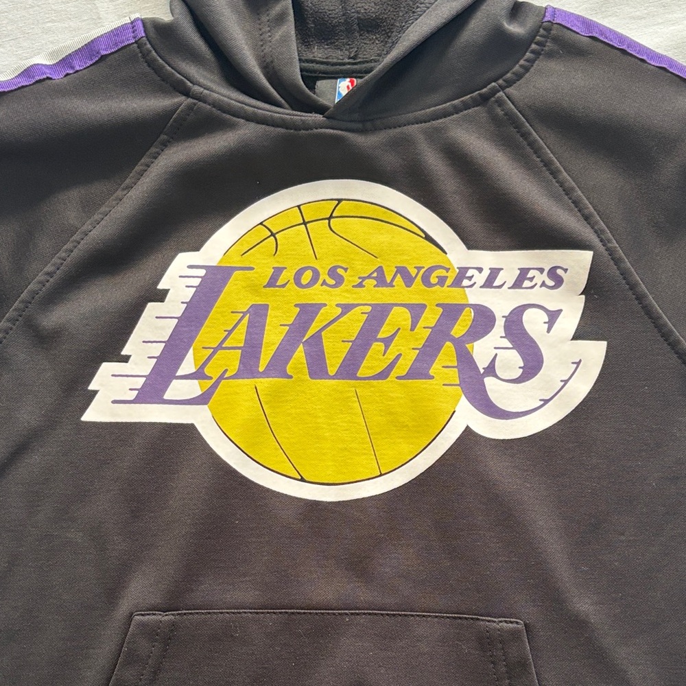NBA Los Angeles Lakers Black and Purple Hoodie  Sweatshirt - Picture 3 of 11